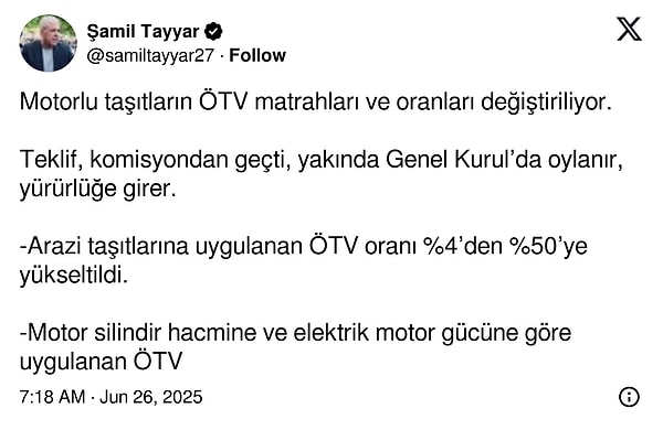 Şamil Tayyar’ın paylaşımı 👇